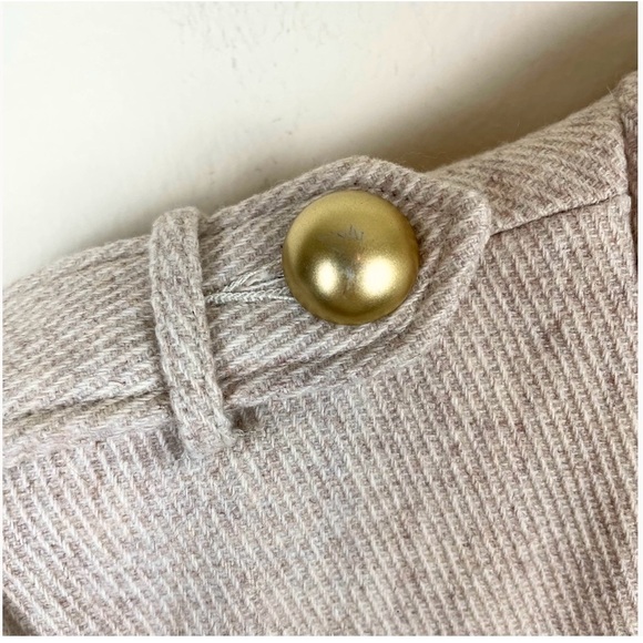 COSTA BLANCA Jacket Wool Camel Bronze Buttons Military Fit Flare NWT Sz 10 - Picture 3 of 8